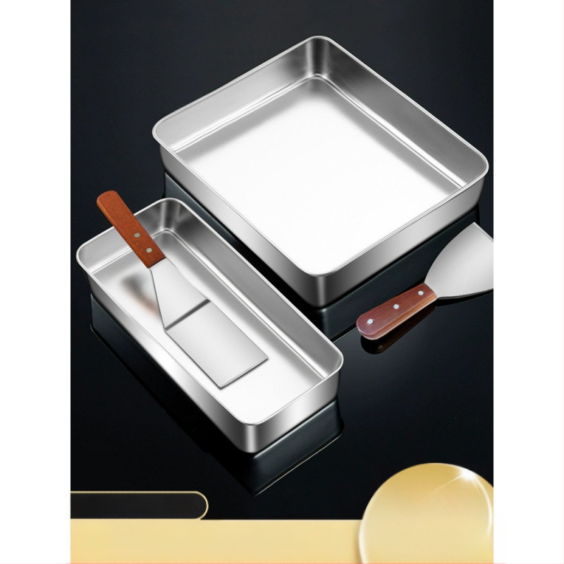 Tiramisu karpide valmistamise konteiner roostevabast terasest koogimaitseainevormide valmistamise jääpulbrikarp tasuta saatmisega