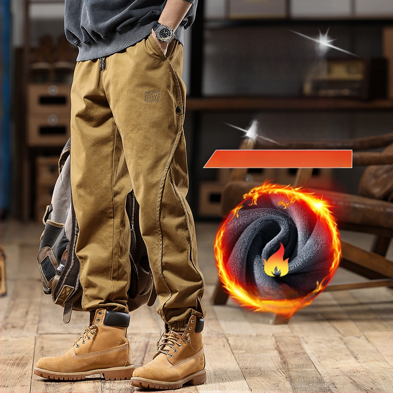 Ameerika retro stiilis meeste cargo-püksid, kevad ja sügis 2025, uued paksendatud trendikad brändi haaremijooksjapüksid