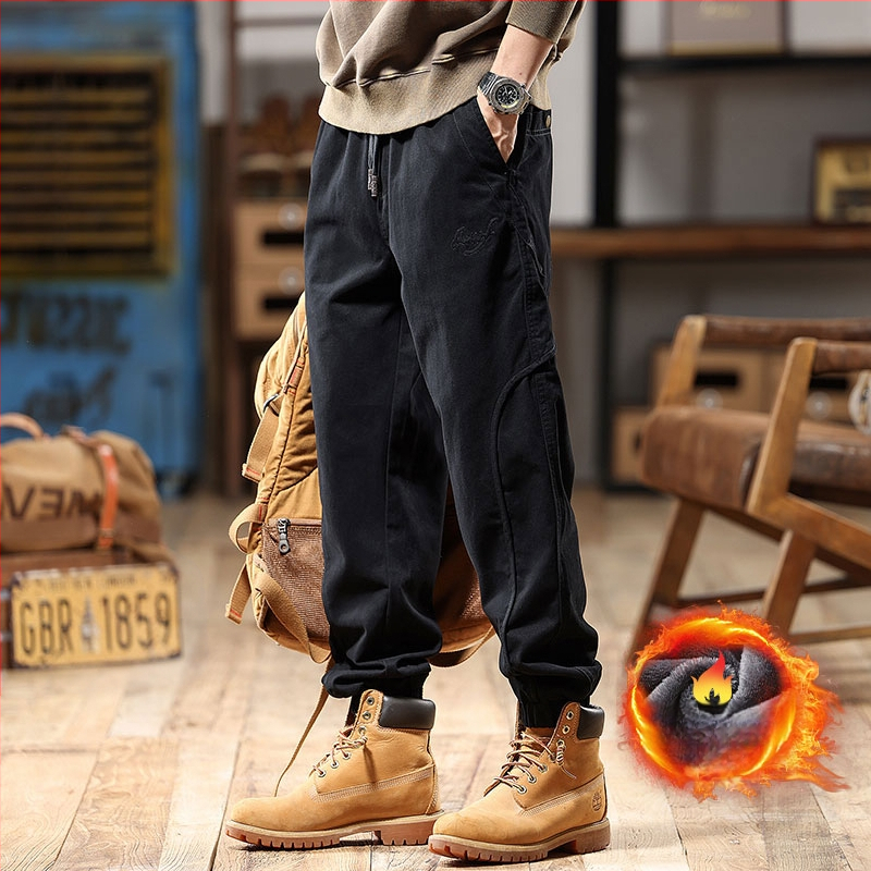 Ameerika retro stiilis meeste cargo-püksid, kevad ja sügis 2025, uued paksendatud trendikad brändi haaremijooksjapüksid