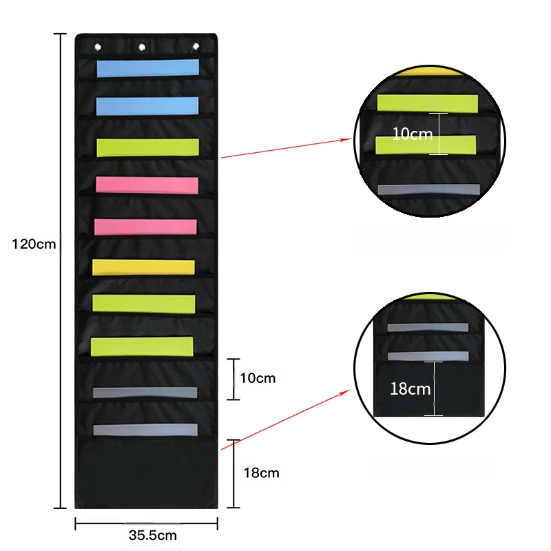 Torba za vješanje knjiga i časopisa od 10 slojeva Oxford tkanine za vrata, 10 slojeva, za pohranu dokumenata, uredske mape.
