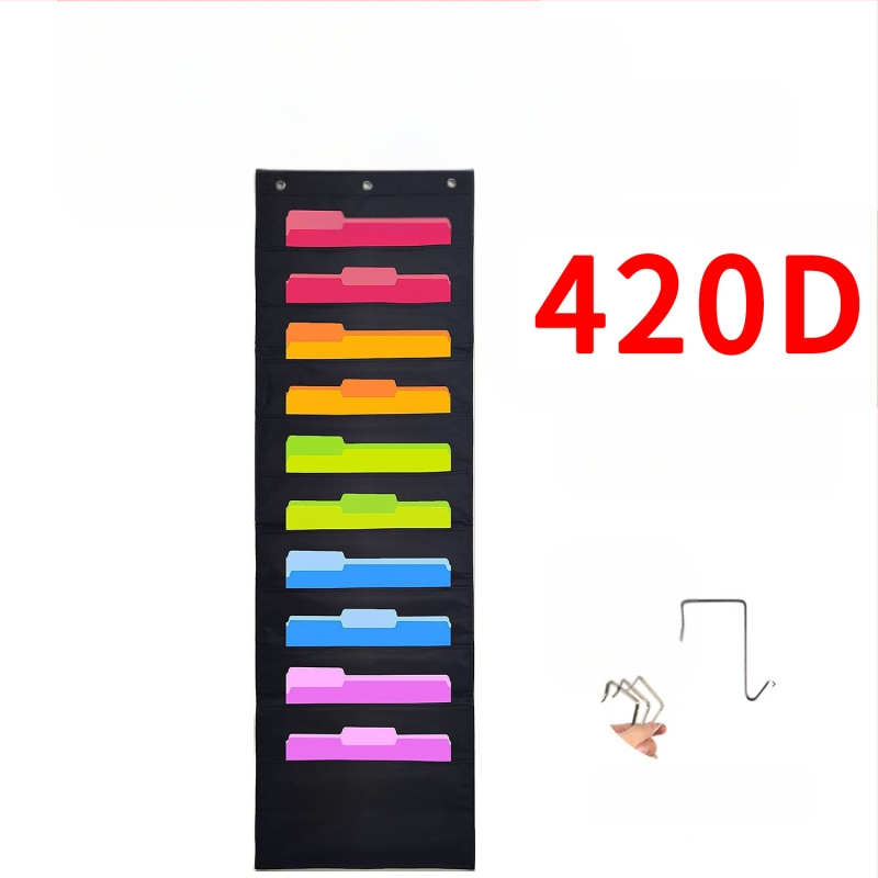 Torba za vješanje knjiga i časopisa od 10 slojeva Oxford tkanine za vrata, 10 slojeva, za pohranu dokumenata, uredske mape.