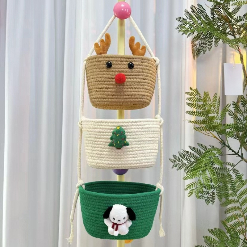 Seinale kinnitatav hoiukorv, rippkorv, ühiselamutoa hoiuriiul, seinale kinnitatav kott, puuvillase niidiga kootud seinale kinnitatav uks, tagaseina hoiukorv