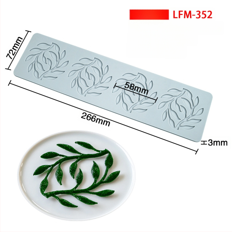 Nėrinių iškirptų lapų traškių formų kūrybinė patiekalų dekoracija molekulinė virtuvė prancūziškų lapų šokolado silikoninė kepimo forma