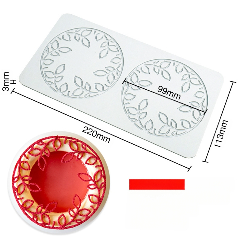 Nėrinių iškirptų lapų traškių formų kūrybinė patiekalų dekoracija molekulinė virtuvė prancūziškų lapų šokolado silikoninė kepimo forma