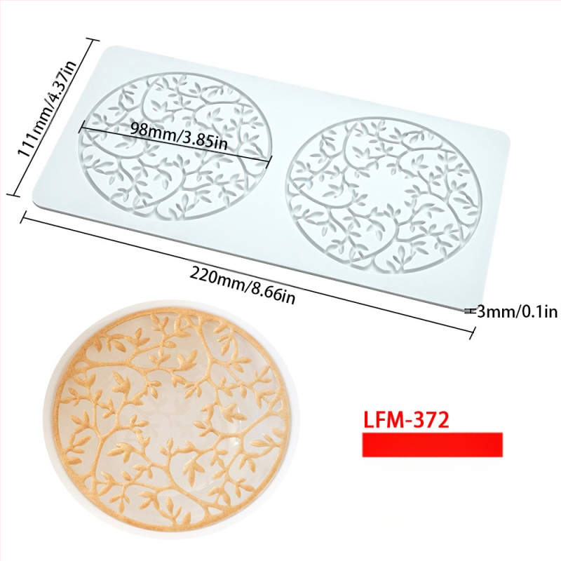 Nėrinių iškirptų lapų traškių formų kūrybinė patiekalų dekoracija molekulinė virtuvė prancūziškų lapų šokolado silikoninė kepimo forma