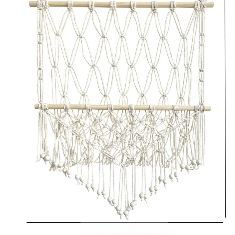 Pliušinė lėlių laikymo sienelė, skandinaviško stiliaus, austas dvisluoksnis laikymo stovas, paprastas dekoratyvinis žaislų tinklelio maišelis, pakabinamas dekoravimas