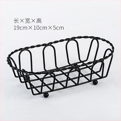 Amerikietiško stiliaus kūrybingi stalo įrankiai, geležiniai kepti užkandžių krepšeliai, bulvyčių fri krepšeliai, kepti krepšeliai, desertui skirti kepti viščiukai, duonos krepšeliai, lėkščių indai