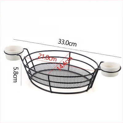 Amerikietiško stiliaus kūrybingi stalo įrankiai, geležiniai kepti užkandžių krepšeliai, bulvyčių fri krepšeliai, kepti krepšeliai, desertui skirti kepti viščiukai, duonos krepšeliai, lėkščių indai