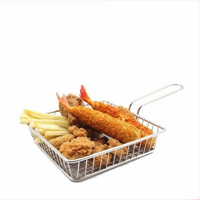 Amerikietiško stiliaus kūrybingi stalo įrankiai, geležiniai kepti užkandžių krepšeliai, bulvyčių fri krepšeliai, kepti krepšeliai, desertui skirti kepti viščiukai, duonos krepšeliai, lėkščių indai