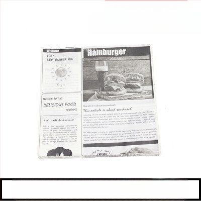 Amerikietiško stiliaus kūrybingi stalo įrankiai, geležiniai kepti užkandžių krepšeliai, bulvyčių fri krepšeliai, kepti krepšeliai, desertui skirti kepti viščiukai, duonos krepšeliai, lėkščių indai