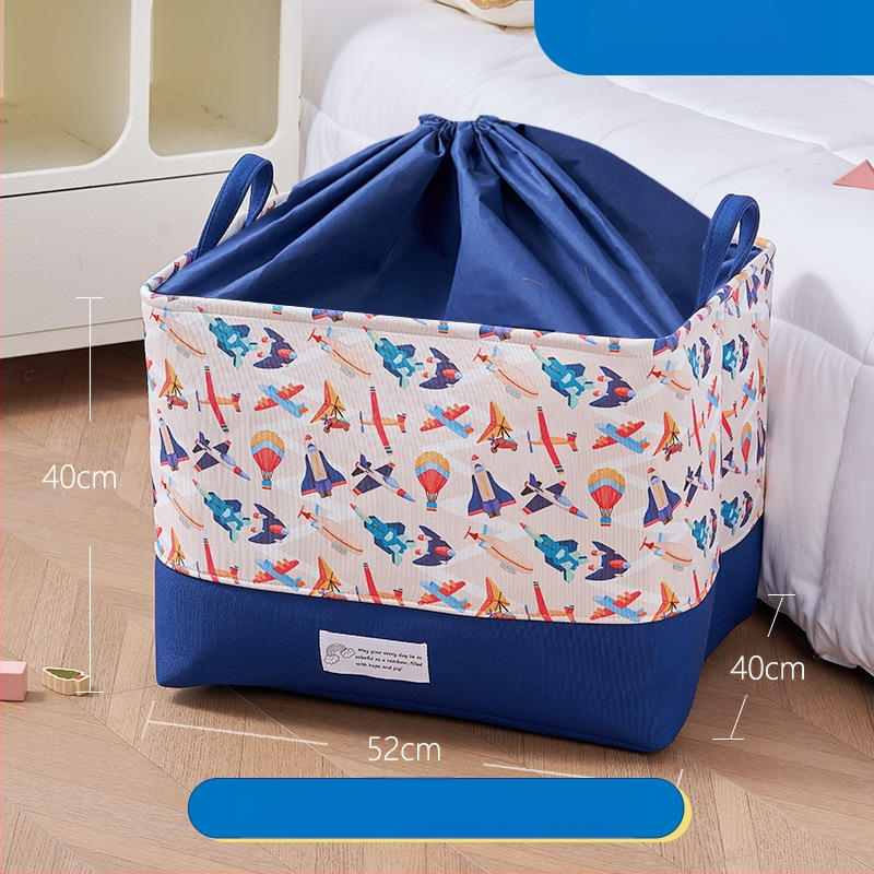 Mänguasjade hoiukast, koomiksikangast, laste nukkude hoiukorv, suur paksendatud hoiutünn, beebitarvete hoiukott