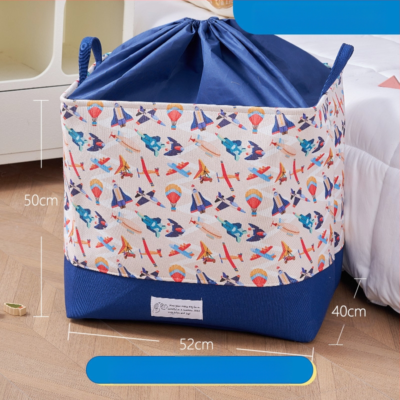 Mänguasjade hoiukast, koomiksikangast, laste nukkude hoiukorv, suur paksendatud hoiutünn, beebitarvete hoiukott