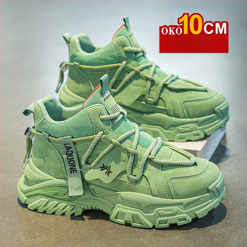 Sügis- ja talvised kõrge säärega meeste kingad, 10 cm kõrgused vabaaja Torre kingad, nähtamatu sisemine kõrgendus, universaalsed kulumiskindlad platvormkingad