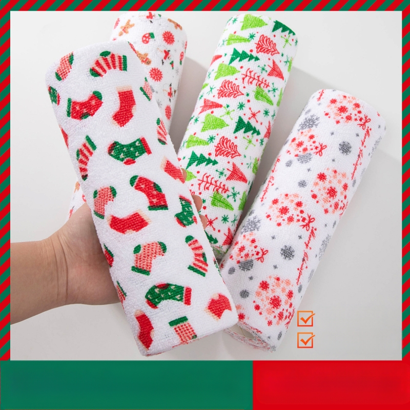 Ръчно късаща се удебелена абсорбираща маслоабсорбираща кърпа за почистване на кухня, домакинска микрофибърна ламинирана щампована кърпа за ръчно късане