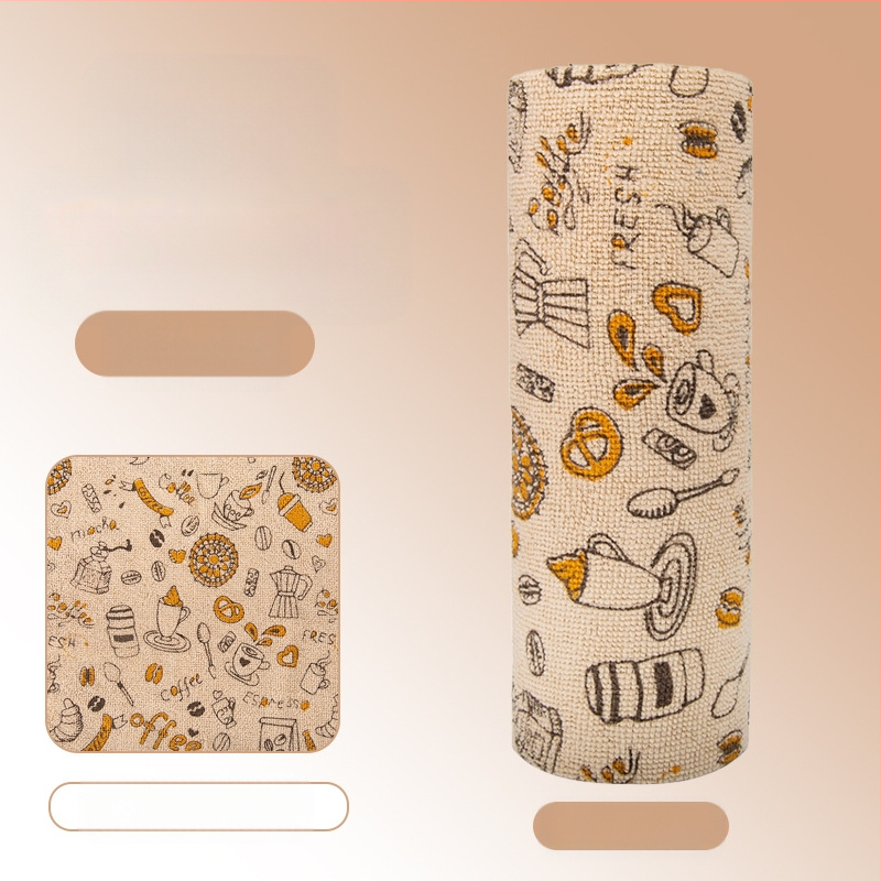 Ръчно късаща се удебелена абсорбираща маслоабсорбираща кърпа за почистване на кухня, домакинска микрофибърна ламинирана щампована кърпа за ръчно късане