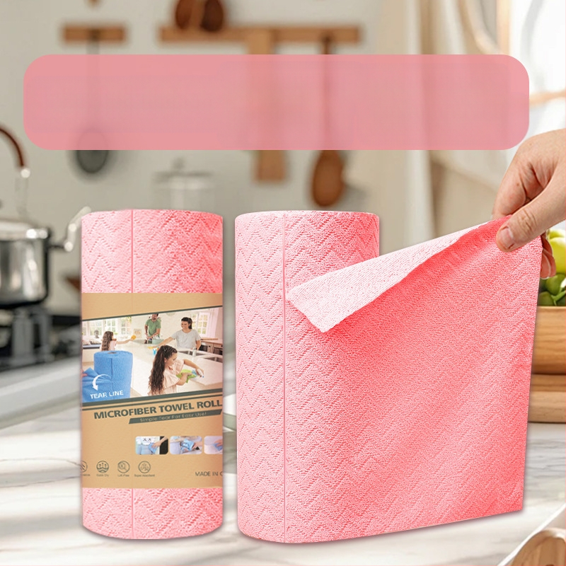 Ръчно късаща се удебелена абсорбираща маслоабсорбираща кърпа за почистване на кухня, домакинска микрофибърна ламинирана щампована кърпа за ръчно късане