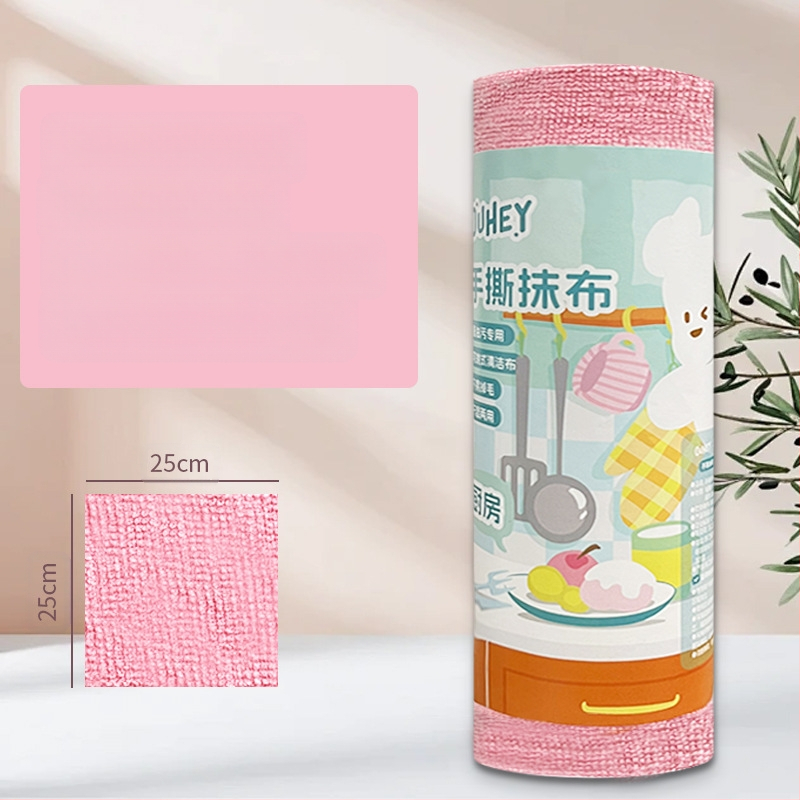 Ръчно късаща се удебелена абсорбираща маслоабсорбираща кърпа за почистване на кухня, домакинска микрофибърна ламинирана щампована кърпа за ръчно късане