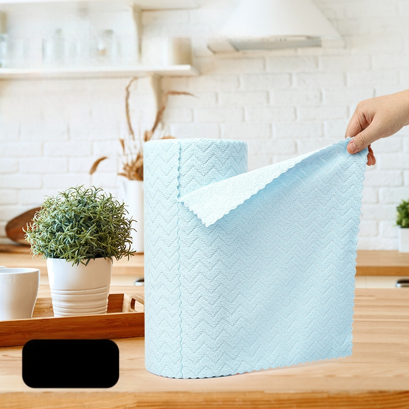 Ръчно късаща се удебелена абсорбираща маслоабсорбираща кърпа за почистване на кухня, домакинска микрофибърна ламинирана щампована кърпа за ръчно късане