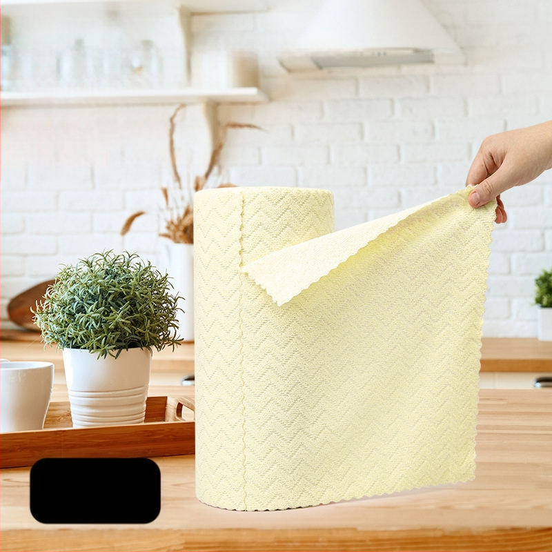 Ръчно късаща се удебелена абсорбираща маслоабсорбираща кърпа за почистване на кухня, домакинска микрофибърна ламинирана щампована кърпа за ръчно късане