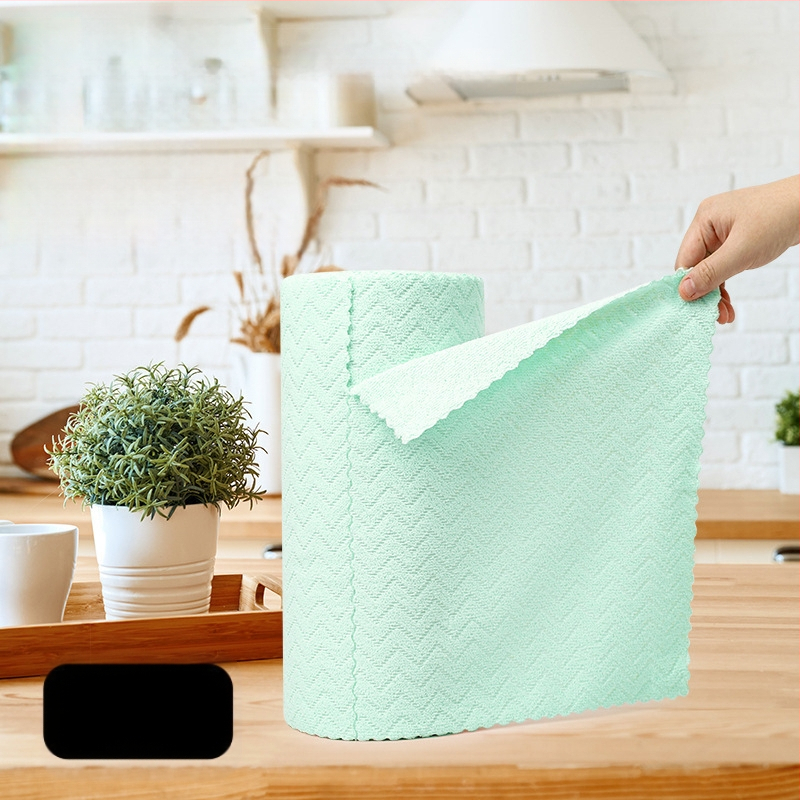 Ръчно късаща се удебелена абсорбираща маслоабсорбираща кърпа за почистване на кухня, домакинска микрофибърна ламинирана щампована кърпа за ръчно късане