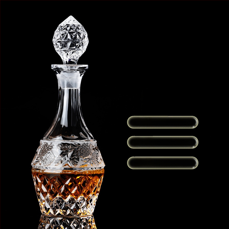 Europietiško stiliaus krištolo stiklinis vyno butelis, asmeninis dekanteris, buitinis sandarus vyno butelis su dangteliu, vyno dozatorius, raudonojo vyno vyno butelis