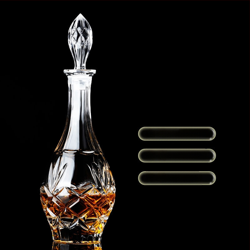 Europietiško stiliaus krištolo stiklinis vyno butelis, asmeninis dekanteris, buitinis sandarus vyno butelis su dangteliu, vyno dozatorius, raudonojo vyno vyno butelis