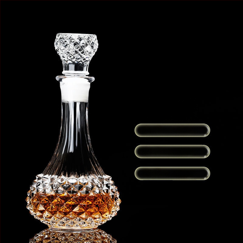 Europietiško stiliaus krištolo stiklinis vyno butelis, asmeninis dekanteris, buitinis sandarus vyno butelis su dangteliu, vyno dozatorius, raudonojo vyno vyno butelis