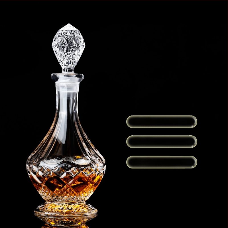 Europietiško stiliaus krištolo stiklinis vyno butelis, asmeninis dekanteris, buitinis sandarus vyno butelis su dangteliu, vyno dozatorius, raudonojo vyno vyno butelis