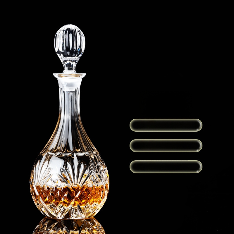 Europietiško stiliaus krištolo stiklinis vyno butelis, asmeninis dekanteris, buitinis sandarus vyno butelis su dangteliu, vyno dozatorius, raudonojo vyno vyno butelis