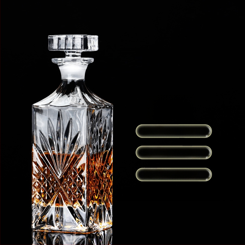 Europietiško stiliaus krištolo stiklinis vyno butelis, asmeninis dekanteris, buitinis sandarus vyno butelis su dangteliu, vyno dozatorius, raudonojo vyno vyno butelis