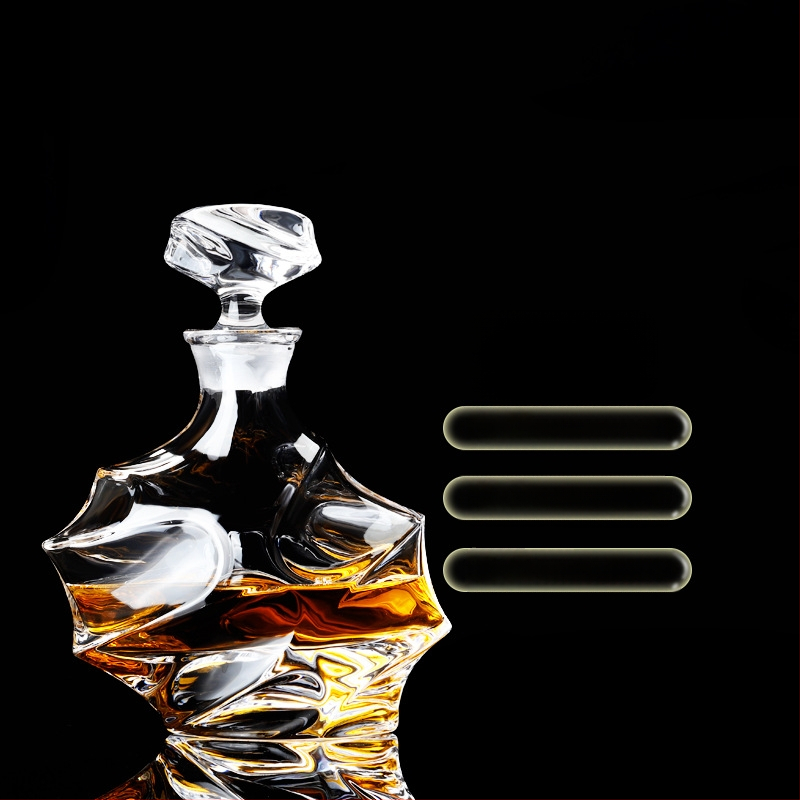 Europietiško stiliaus krištolo stiklinis vyno butelis, asmeninis dekanteris, buitinis sandarus vyno butelis su dangteliu, vyno dozatorius, raudonojo vyno vyno butelis