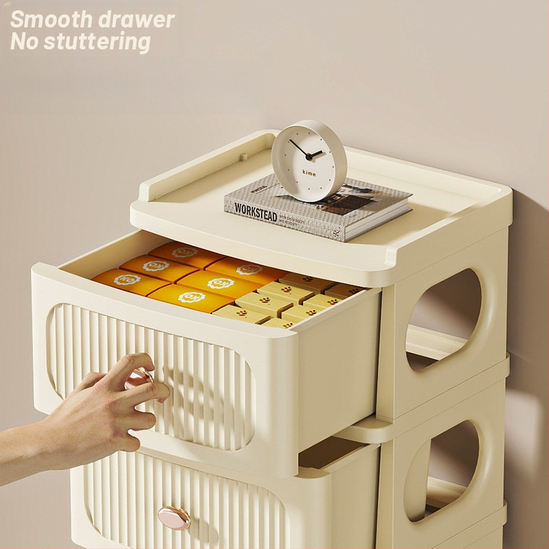 Tárolószekrény Többrétegű tárolóállvány Kivehető ruhák Játékok Sűrített új fiókos tárolószekrény Tárolószekrény