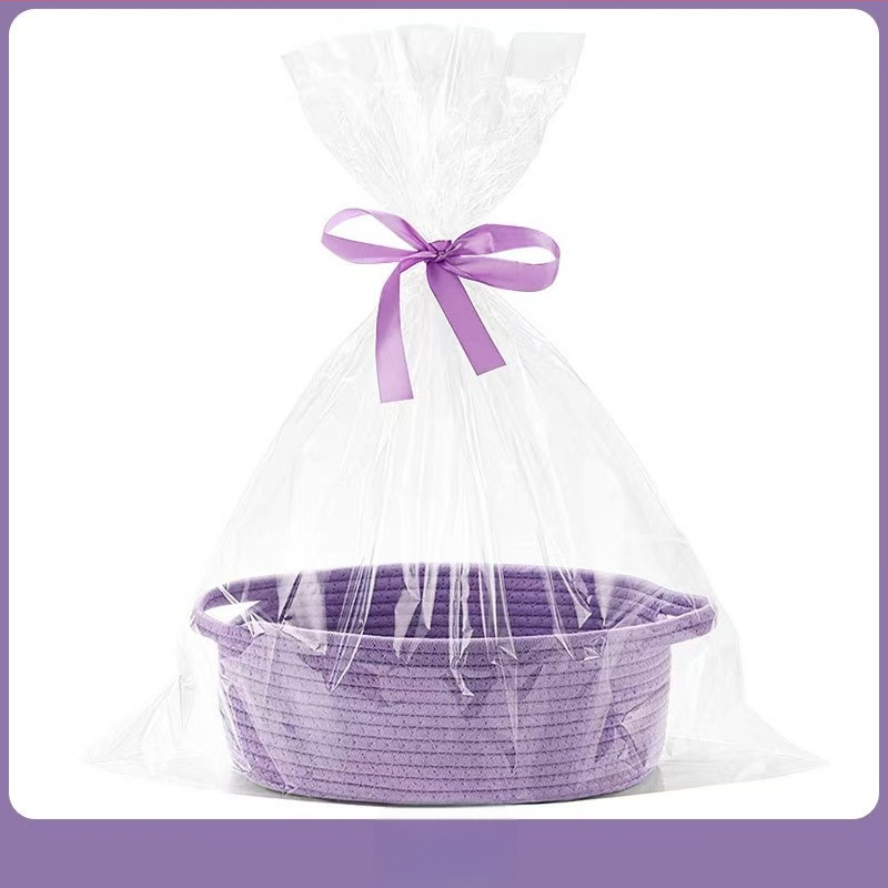 Skandinaavia käte hoiukorv Ovaalne hoiukorv Kinkekorv Ins hoiukorv Puuvillast köiest kootud suupiste-mänguasjakott