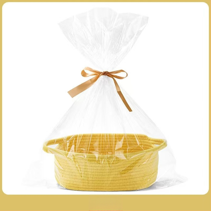 Skandinaavia käte hoiukorv Ovaalne hoiukorv Kinkekorv Ins hoiukorv Puuvillast köiest kootud suupiste-mänguasjakott