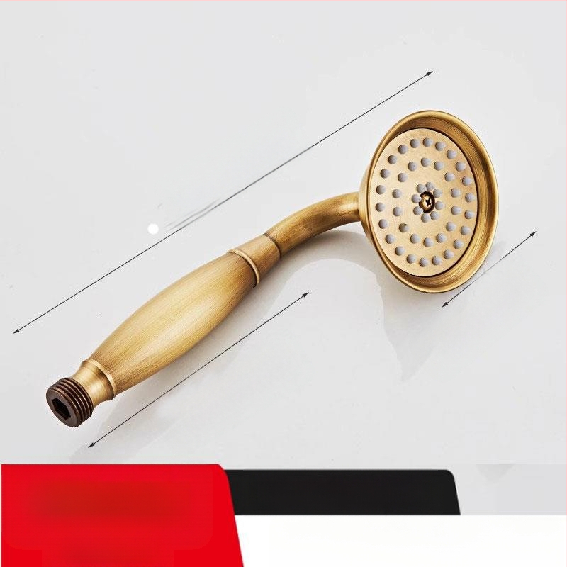 Európai ókori retró stílusú, tiszta réz, tiszta fekete bronz zuhanykabin, kézi kis, puffadt fejzuhany, kézi permetező, egyetlen zuhanyfejjel.