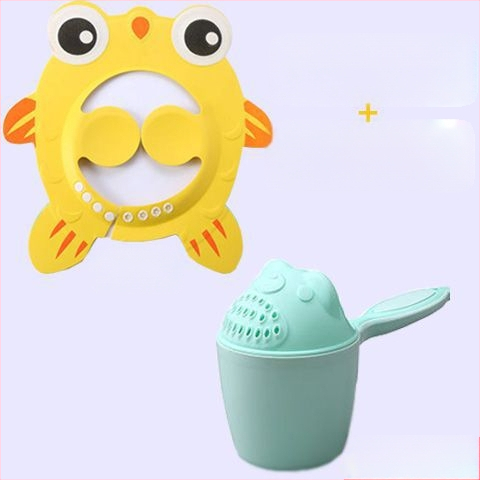 Vaikiška šampūno kepuraitė, atspari vandeniui, ausų apsauga, kūdikio dušo kepuraitė, reguliuojama kūdikio šampūno kepuraitė, vaikiška dušo kepuraitė