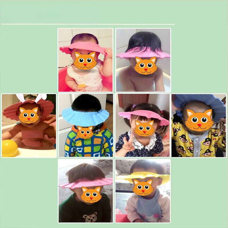 Vaikiška šampūno kepuraitė, atspari vandeniui, ausų apsauga, kūdikio dušo kepuraitė, reguliuojama kūdikio šampūno kepuraitė, vaikiška dušo kepuraitė