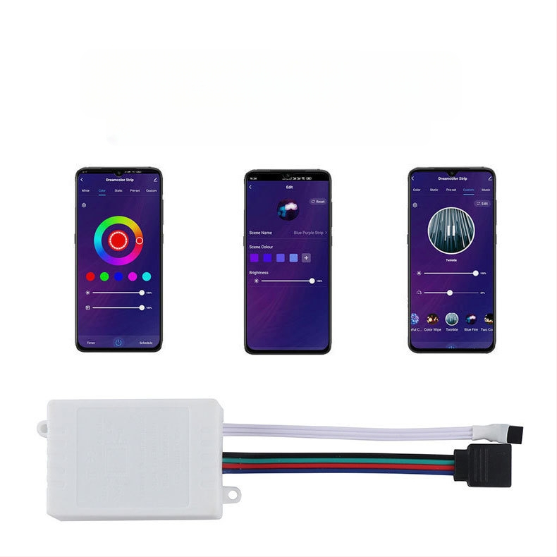 Graffiti RGB lámpa Bluetooth vezérlővel, kis fehér dobozzal, APP vezérlésű infravörös távirányítóval, LED lámpa vezérlővel