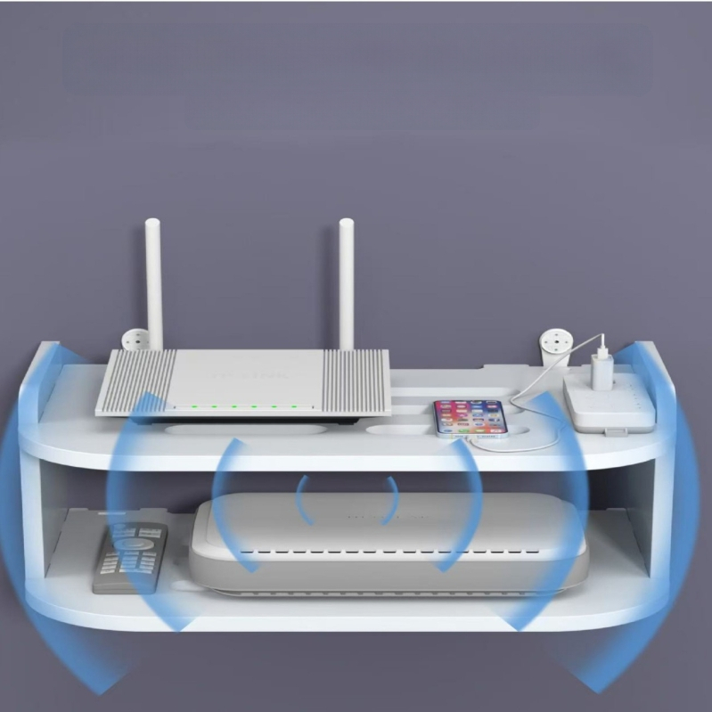 Mulgustamisvaba elutoa televiisori seinale kinnitatav digiboksi riiul ruuteri hoiukasti seinale riputatav WiFi-riiul
