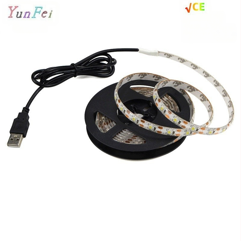 5 V žemos įtampos USB maitinama 60 lempučių LED vienspalvė 2835 šviesos juosta, daugiaspalvė pasirenkama aplinkos šviesos juosta, aplinkos šviesos juosta