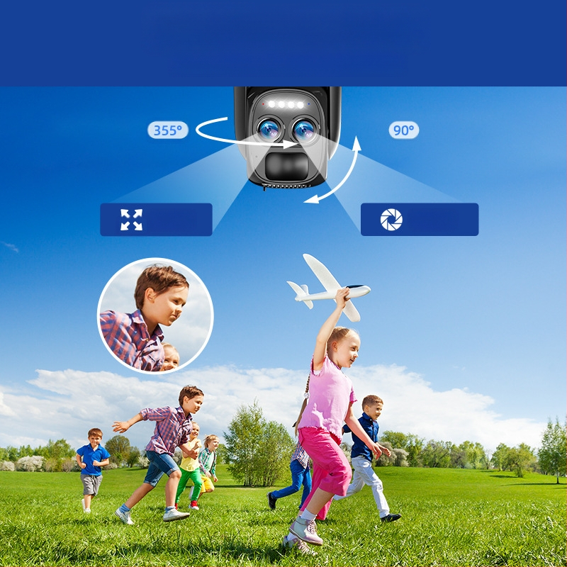 Vezeték nélküli hálózat otthoni megfigyelő kamera intelligens HD mobiltelefon távoli wifi napelemes alacsony fogyasztású kamera