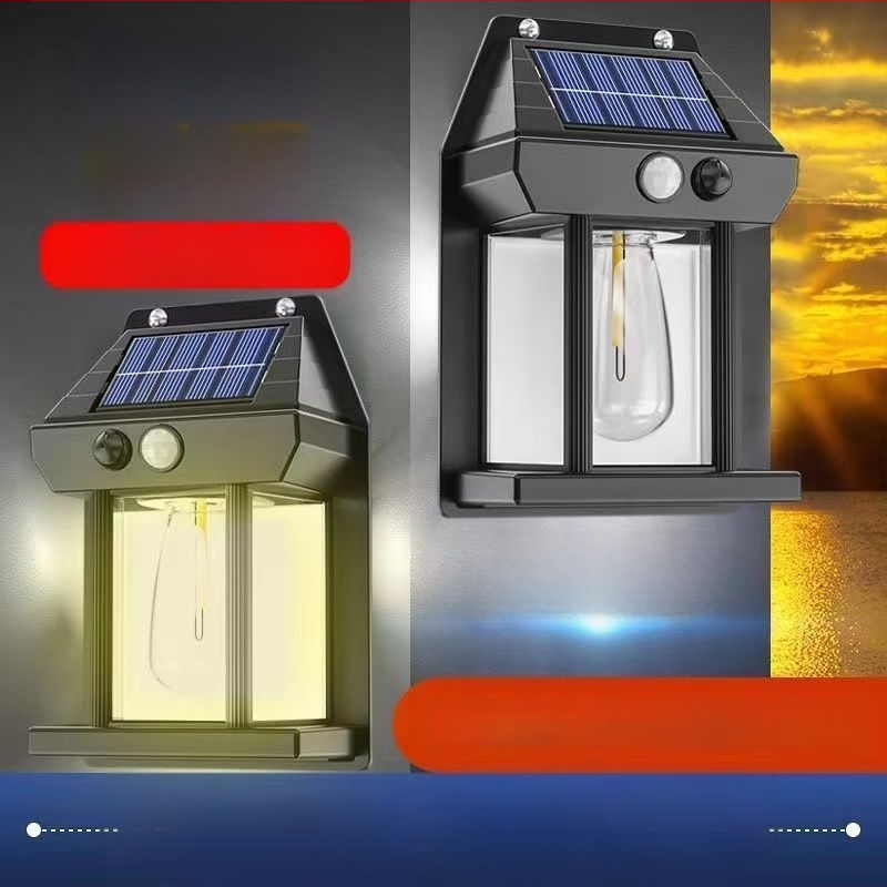 Saulės sodo lempa, itin ryškus apšvietimas, buitinė lauko žmogaus kūno indukcinė lempa, vandeniui atspari priekinis žibintas, volframo viela, automatinis ryškus žibintuvėlis