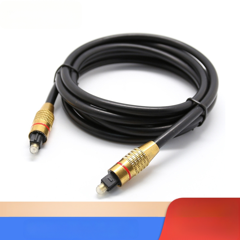 Piiriülene optiline kiudaudio kaabel Toslinki heli digitaalkaabel Optiline televiisor, mis on ühendatud võimendiga Square Port