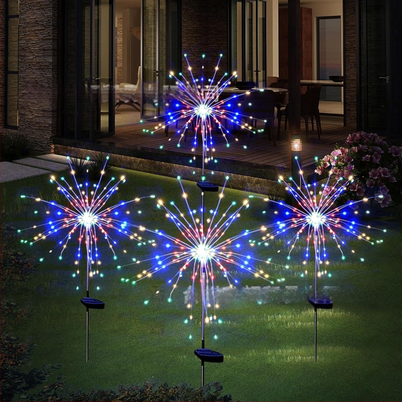 Päikeseenergial töötavad ilutulestikud, võililletuled, stringtuled, vilkuvad tuled, õueala sisehoovi muru kaunistuse juhttuled