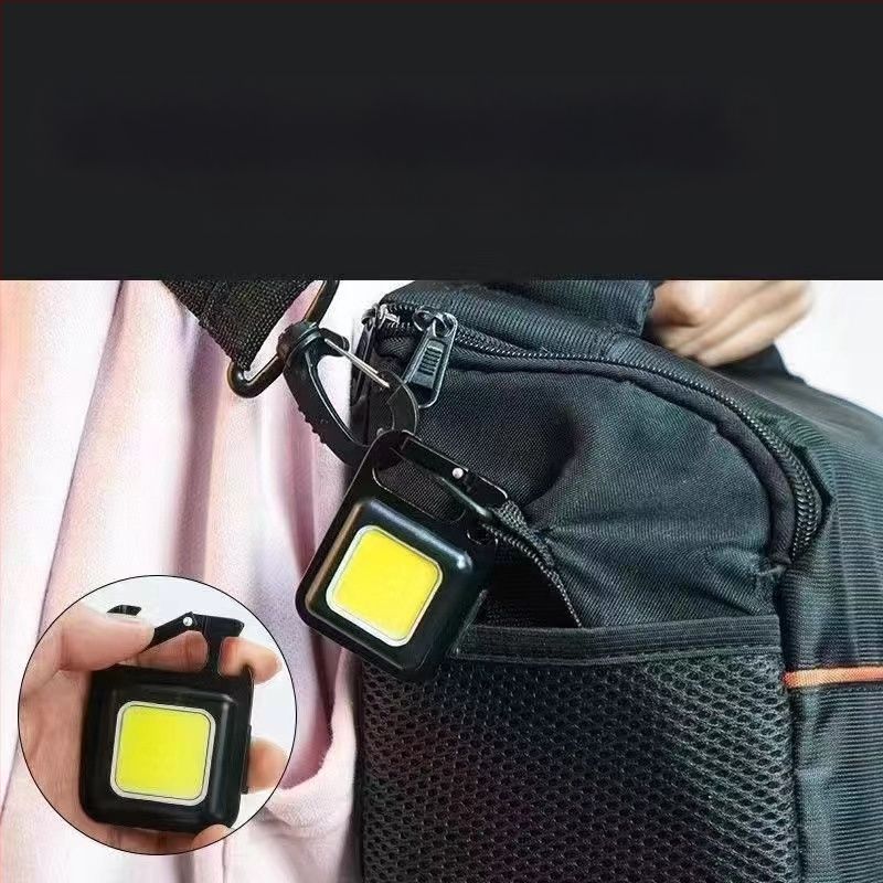 Stiprus šviesus nešiojamas mini darbo žibintuvėlis, raktų pakabukas, mažas žibintuvėlis, daugiafunkcis nešiojamas įkrovimo žibintuvėlis namams, bendrabučiams