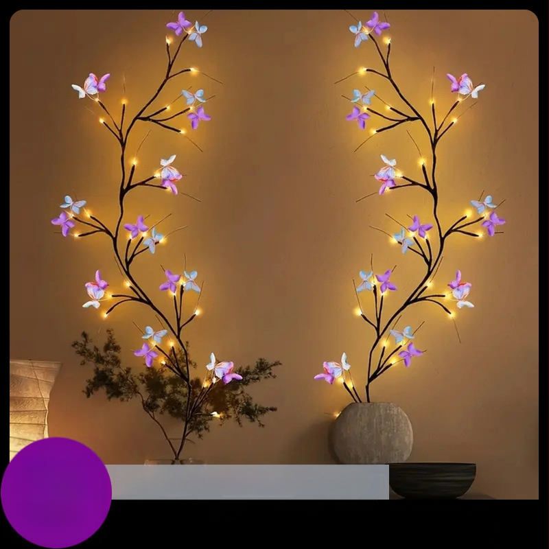 Led medžio vynmedžio lempa kambario sienų dekoracija drugelio šakos lempa laipiojimo siena stebuklinga gluosnio vynmedžio lempa dirbtinis augalas vynmedžio lempa