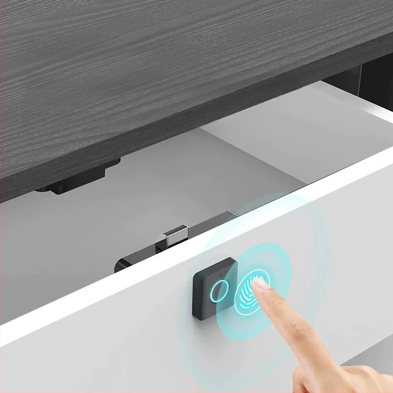 Домашно малко графити интелигентно заключване за чекмеджета с пръстови отпечатъци, офис Bluetooth нощно шкафче, шкаф за обувки, гардероб, електронна ключалка