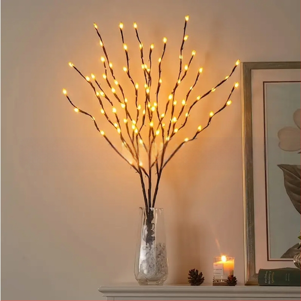 Šviesos girlianda LED šviesos kostiumui - maitinamas baterijomis, skirtas vidaus vazoms, Naujųjų metų dekoratyvinėms dydžio lemputėms, kryžminėms medžio eglutės lemputėms