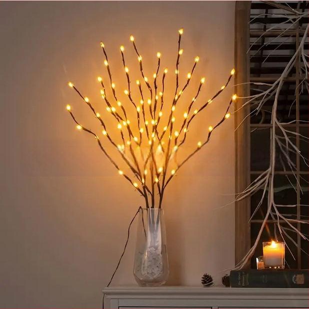 Šviesos girlianda LED šviesos kostiumui - maitinamas baterijomis, skirtas vidaus vazoms, Naujųjų metų dekoratyvinėms dydžio lemputėms, kryžminėms medžio eglutės lemputėms