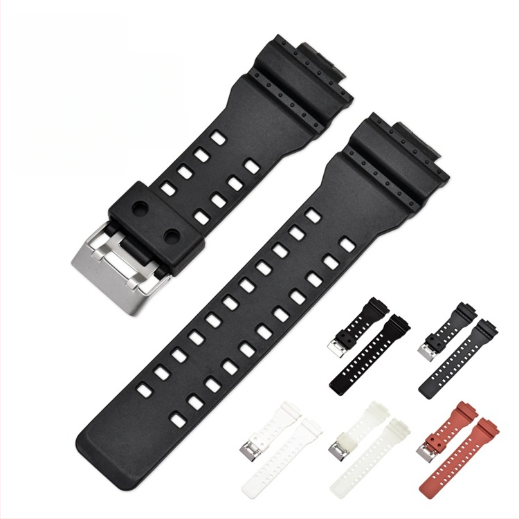 Подходящ за каишка за Casio G-Shock, висок клас полиуретанова каишка, Ga110 издадена 16 мм резервна каишка за часовник, модел H